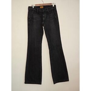 Vintage Y2K James Preserved Denim Jeans – Size 27 Black Flare Leg 100% Cotton